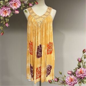 SOL v-neck‎ swing style sleeveless dress with sequins